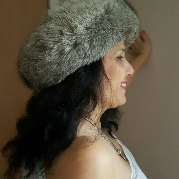Silver fox fur ear warmer - Picture 2 of 4